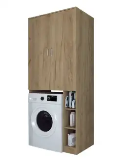 Dulap MS, 2 usi, polite, stejar, 85x60x199 cm