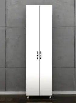 Dulap multifunctional Adore Diamond, 8 rafturi, 2 Usi, Alb 50x181x37 Cm