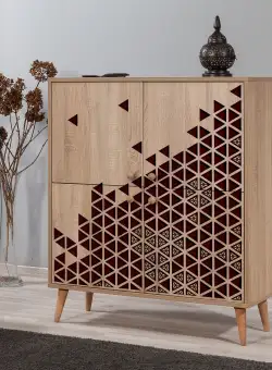 DULAP MULTIFUNCTIONAL MULTİLÜX-120 Multi Purpose Cabinet 3, Stejar Sonoma, 111x36x95 cm