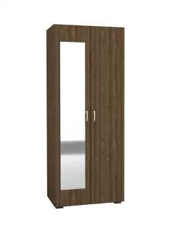 Dulap Nero, 2 Usi, oglinda, Stejar Bronz, 80 x 52 x 200 cm