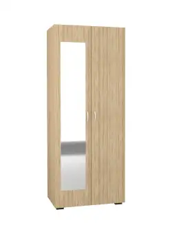 Dulap Nero, 2 Usi, oglinda, Stejar Sonoma, 80 x 52 x 200 cm