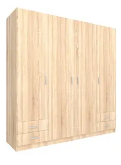 Dulap Nero, 4 Usi, Stejar Sonoma, 196 x 55 x 200 cm