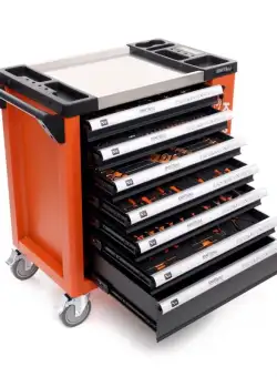 Dulap scule profesional KRAFTDELE 7 sertare, Echipat 258 piese KD1067