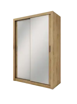 Dulap Thea Cu 2 Usi Glisante, Stejar Shetland, 150 Cm