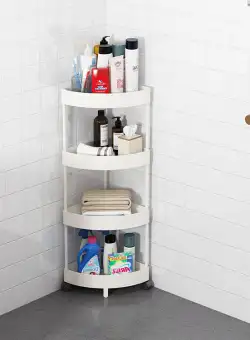 Etajera cu 4 rafturi pentru colt, coltar pentru living, baie, bucatarie 28 x 22 x 85cm
