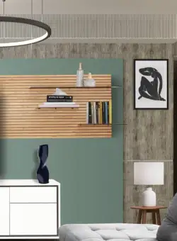 Etajera Linea Acustic, Natur, 130 Cm