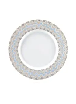 Farfurie intinsa portelan Ionia Geometry 27 cm forme bej