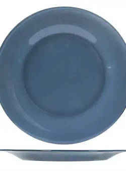 Farfurie intinsa sticla Bormioli Tone Grey New Acqua Gri 27 cm