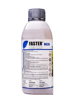 Faster Delta 10 ml insecticid contact (cereale, floarea soarelui, porumb, rapita, vita de vie, cartof, lucerna, sfecla de zahar, vinete, tomate, salata, cires, prun, mar, cais, piersic)