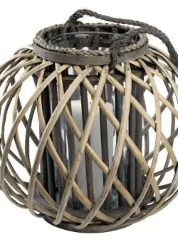 Felinar Impletit Rezistent, Recipient Din Sticla Pentru Lumanare