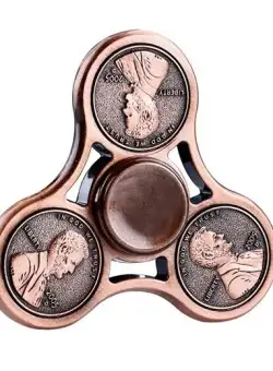Fidget Spinner Metalic One Cent din Aluminiu