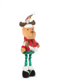 Figurina textila de Craciun - 65 x 18 x 13 cm - ren