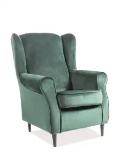 Fotoliu Baron velvet verde Blu78/wenge