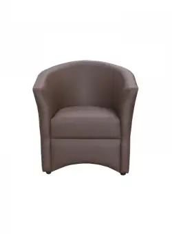 Fotoliu CAFENEA piele ecologica maro, 73x64x78 cm