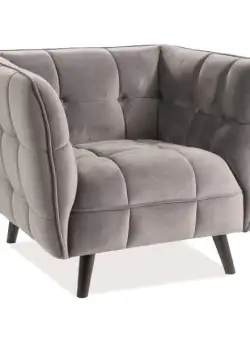 Fotoliu Castello 1 velvet gri Blu14/wenge