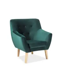 Fotoliu catifea Nordic 1 verde Blu78