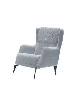 Fotoliu ELEGANCE, cu arcuri, gri deschis, 72x82x100 cm