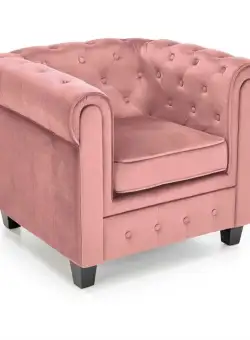 Fotoliu Eriksen velvet roz