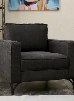 Fotoliu Firuze, Gri, 90 x 83 x 91 cm