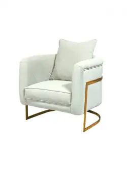 Fotoliu MAJESTY cu arcuri, bej, 77x87x96 cm