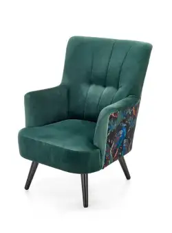 Fotoliu Pagoni velvet verde - H95 cm