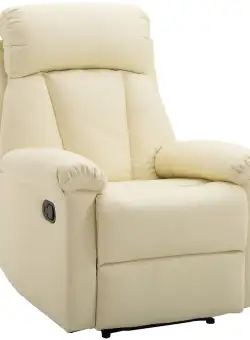 Fotoliu recliner cu spatar rabatabil HOMCOM, piele ecologica, 80×97×107cm | Aosom RO