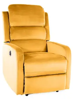 Fotoliu recliner Pegaz velvet mustariu Blu68 - H102