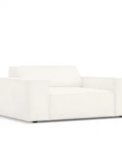 Fotoliu tapitat cu material plusat Jodie bej