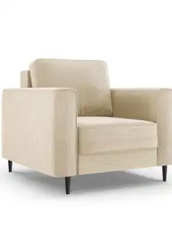 Fotoliu tapitat Fano velvet/picioare negre – L98 x l97 x h88 cm