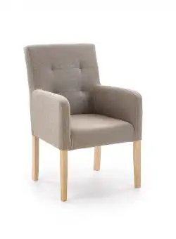 Fotoliu tapitat Filo bej - H 92 cm