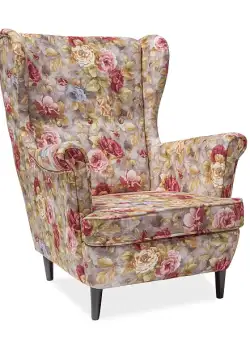 Fotoliu tapitat Lord Coral WM25/wenge