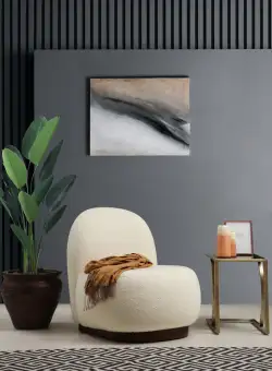 Fotoliu Tina crem plusat