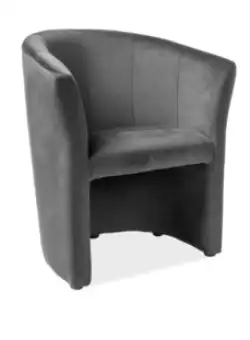 Fotoliu TM 1 velvet gri Blu14/wenge