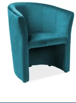 Fotoliu TM 1 velvet turcoaz Blu85/wenge