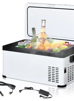 Frigider Portabil Outsunny, Compresor Electric 20L cu Maner si Ecran LCD | Aosom RO