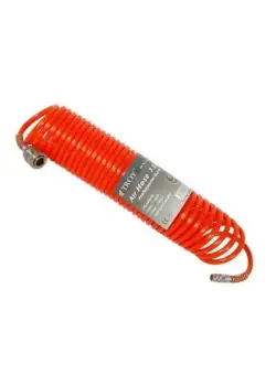 Furtun aer comprimat spiralat Troy 18615, 15 m, 5 mm