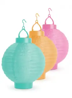 Garden of Eden - Lampion solar cu LED 3 culori, alb rece 21 cm