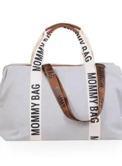 Geanta de infasat Childhome Mommy Bag Signature Alb