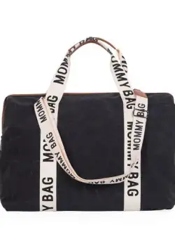 Geanta de infasat Childhome Mommy Bag Signature Negru
