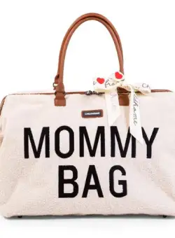 Geanta de infasat Childhome Mommy Bag Teddy Ecru