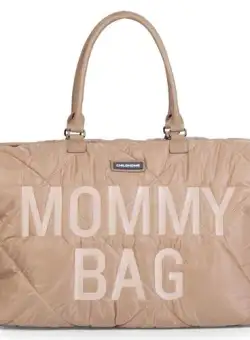 Geanta de infasat matlasata Childhome Mommy Bag Bej