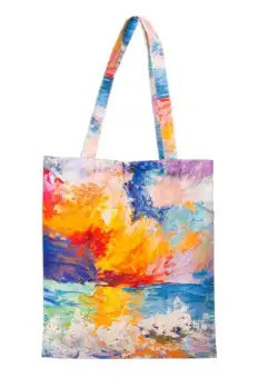 Geanta Textila, Imprimeu Dupa Pictura Moderna, Multicolor