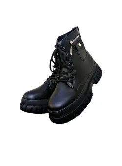 Ghete Dama, Bocanci, Piele Ecologica, Interior Imblanit, OniBell Star Fashion, Negru, Marime 40