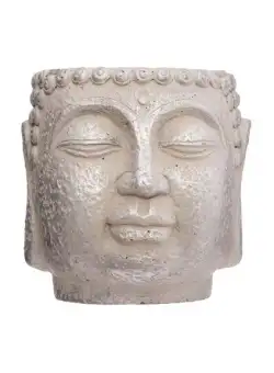Ghiveci Cap Buddha H17,5 cm Crem