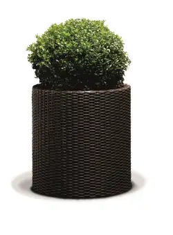 Ghiveci cilindric imitatie ratan maro Keter Cylinder L 39 L