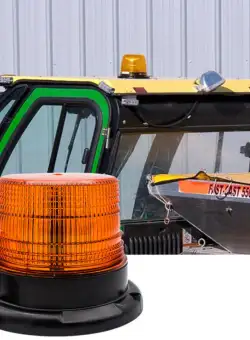 Girofar auto LED galben cu efect de rotatie sau stroboscopic 12V / 24V