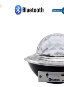 Glob Disco Tip OZN cu LED RGB MP3 Bluetooth, Crystal Magic Ball