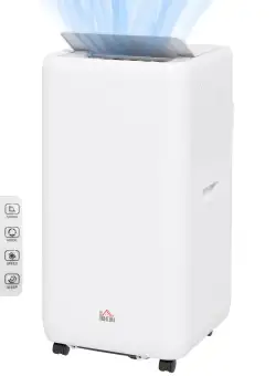 HOMCOM Aparat portabil de aer condiţionat, dezumidificator, ventilator