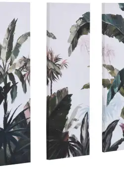 HOMCOM Arta de perete pe panza din 3 piese , Imagini de perete pentru decorul camerei de zi, al dormitorului, 90 x 30 cm x 3 | AOSOM RO