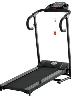 HOMCOM Banda de Alergare Electrica Pliabila cu Display LCD, Viteza 0.8-10km/h si 3 Programe, Putere 500W, 123x62x117cm, Negru